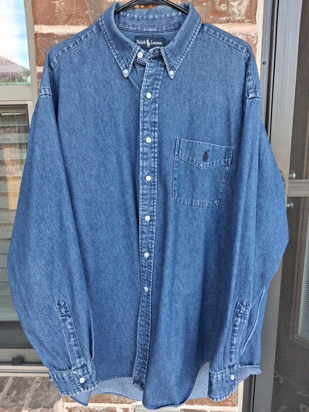 Ralph Lauren Blue Men's Denim Button-Down Shirt